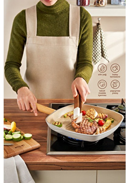 Swiss Crystal 24 cm Kare Tava fırsatları