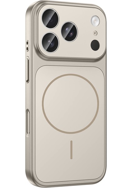 iPhone 17 Pro Max Kılıf Maks M-Safe Şarj Özellikli Kamera Korumalı Formen Kapak - Gold