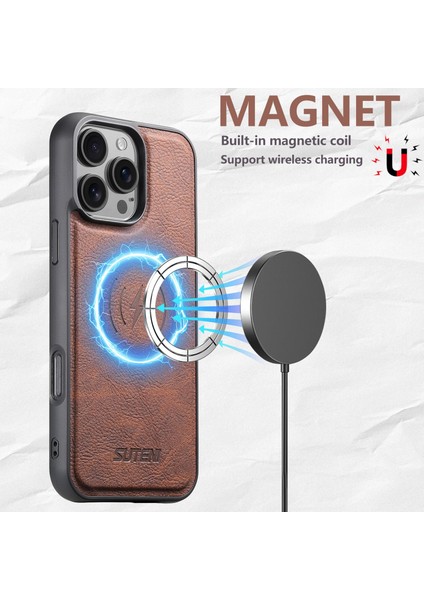 iPhone 15 Için G5 Litchi Deri Magsafe Telefon Kılıfı (Yurt Dışından) fırsatları