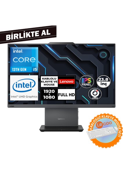 Thinkcentre Neo 50A G5 I5-13420H 16GB 256GB SSD 23.8"W11P Aıo+Klavye-Mouse Set 12SC000MTR 051
