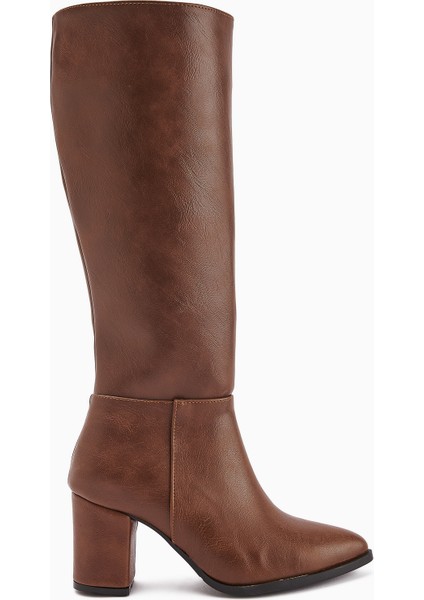 Deniza Taba Topuklu Kadın Çizme