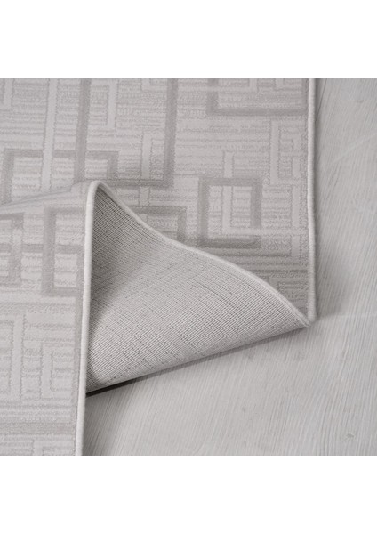 Viyora - Siyah Gri Desenli Triko Akrilik Oturma Odası ve Salon Halısı - VY06K fiyatları