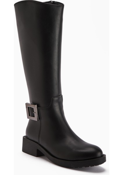 Becky Siyah Tokalı Yüksek Tabanlı Kadın Çizme fiyatları