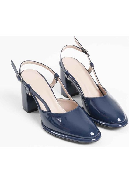Denma Lacivert Rugan Kadın Topuklu Ayakkabı modelleri