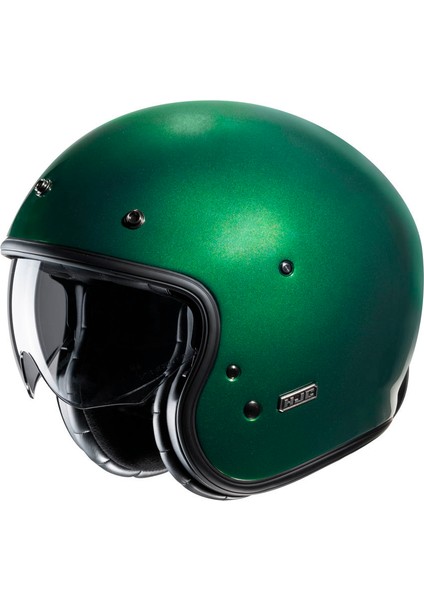 V31 Yarım Motosiklet Kaskı Yeşil