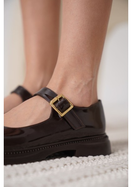 Briana Acı Kahve Rugan Mary Jane Ayakkabı indirimleri