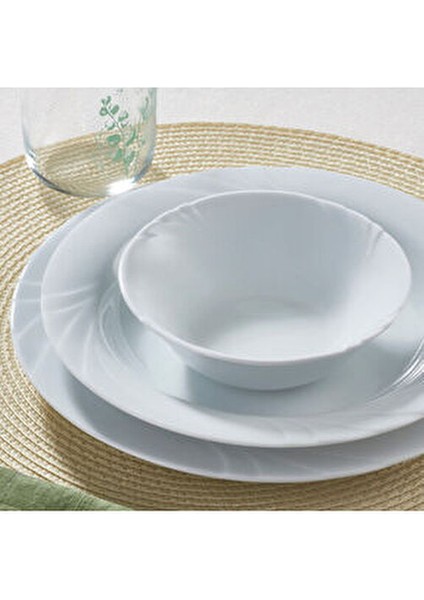 18 Parça Soprano Yemek Seti 6 Kişilik Beyaz Porselen Modern Tasarım indirimleri