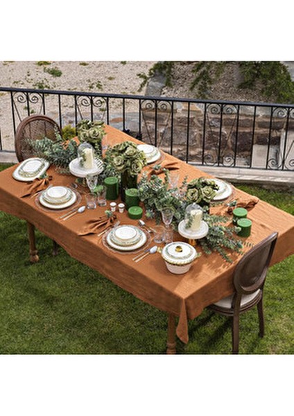 Tılsım Jade Yemek Takımı 60 Parça 12 Kişilik Yeşil Bone China Desenli