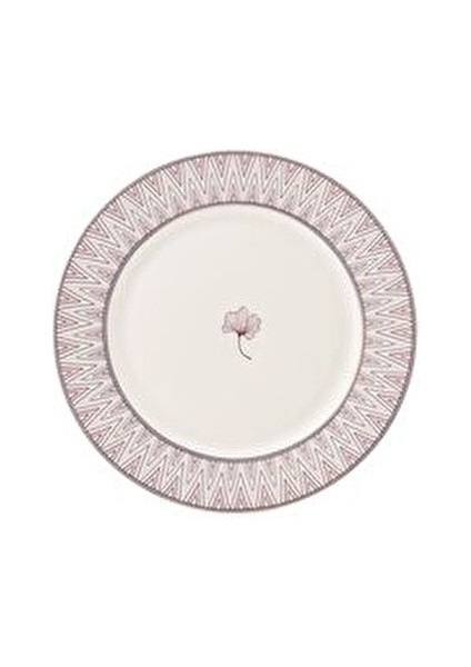 Decor 24 Parça 6 Kişilik Desenli Porselen Yemek Takımı Çok Renkli