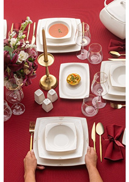 Fine Bone Estiva Gold 61 Parça 12 Kişilik Yemek Takımı