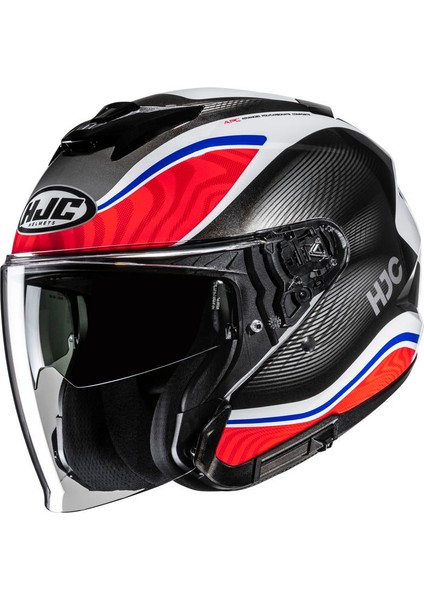 I31 Depe MC21 Yarım Motosiklet Kaskı Kırmızı Mavi