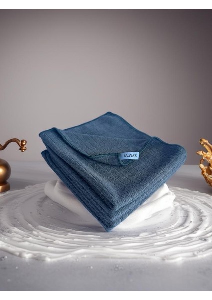 Alivas Premium Kareli Mikrofiber Genel Temizlik Bezi 3 Adet 40 x 40 cm