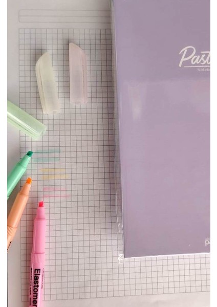 Pastel A5 Kareli Not Defteri Işaret Kalemi Set modelleri