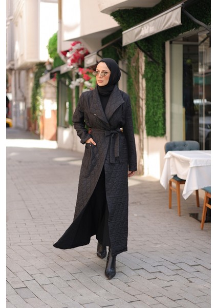 Rüyam Jakarlı Şal Yaka Kapitone Mont - 7003