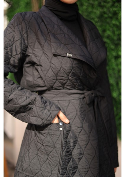 Rüyam Jakarlı Şal Yaka Kapitone Mont - 7003 modelleri