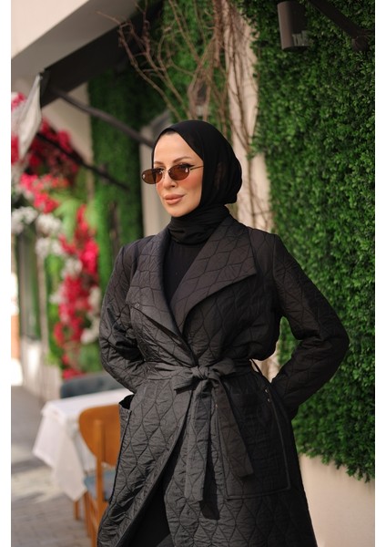 Rüyam Jakarlı Şal Yaka Kapitone Mont - 7003 indirimleri