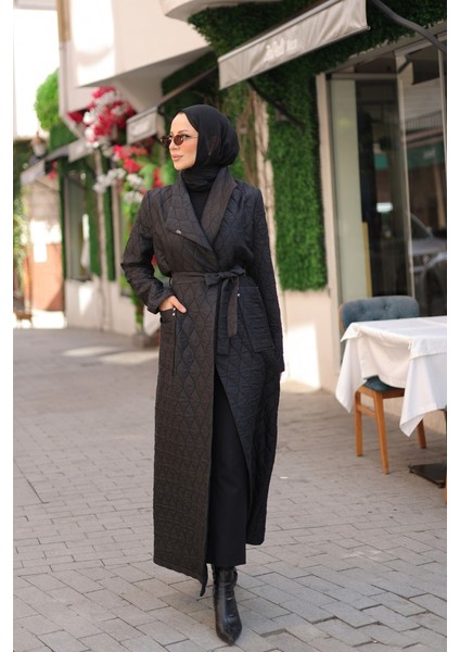 Rüyam Jakarlı Şal Yaka Kapitone Mont - 7003