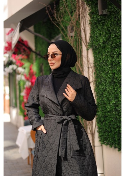 Rüyam Jakarlı Şal Yaka Kapitone Mont - 7003