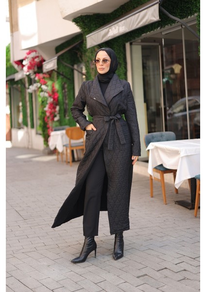 Rüyam Jakarlı Şal Yaka Kapitone Mont - 7003