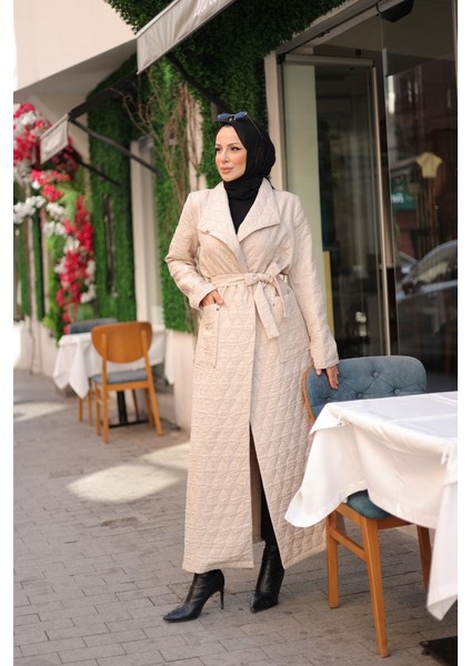 Rüyam Jakarlı Şal Yaka Kapitone Mont - 7003