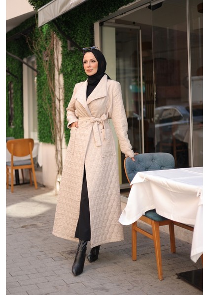 Rüyam Jakarlı Şal Yaka Kapitone Mont - 7003 modelleri