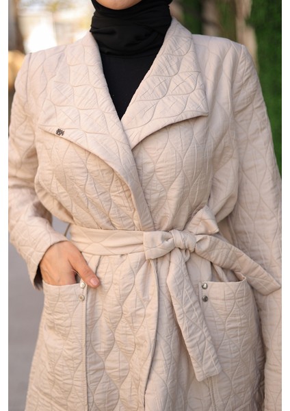 Rüyam Jakarlı Şal Yaka Kapitone Mont - 7003 fırsatları