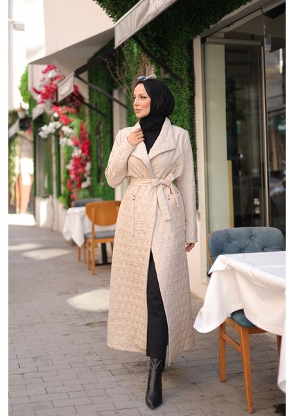 Rüyam Jakarlı Şal Yaka Kapitone Mont - 7003