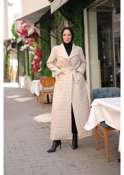 Rüyam Jakarlı Şal Yaka Kapitone Mont - 7003