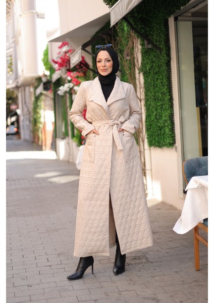 Rüyam Jakarlı Şal Yaka Kapitone Mont - 7003