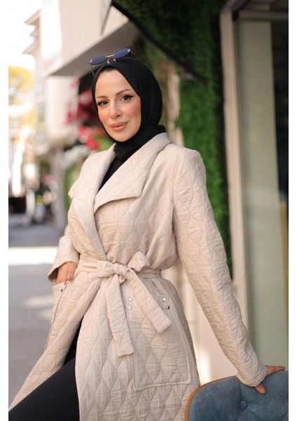 Rüyam Jakarlı Şal Yaka Kapitone Mont - 7003