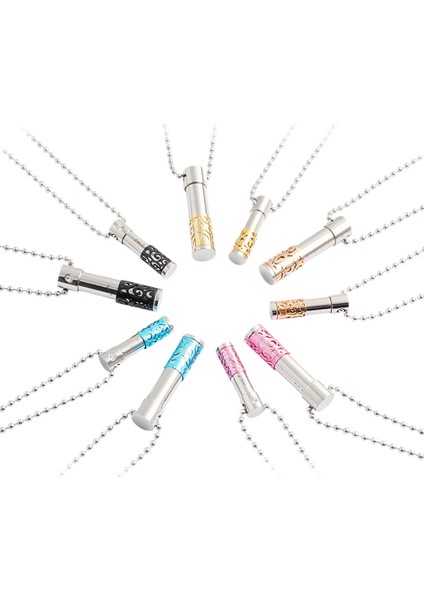 Kolye Paslanmaz Çelik Renk Kaybetmez Erkek ve Kadın Yaz Yüzüne Üst Düzey Duyu ile Kolye Parfüm Ekleyebilir (Yurt Dışından)