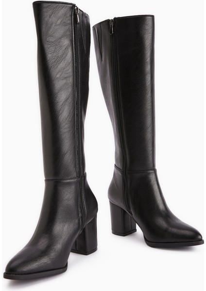 Deniza Siyah Topuklu Kadın Çizme fırsatları