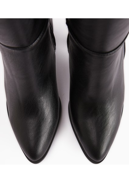 Deniza Siyah Topuklu Kadın Çizme indirimleri