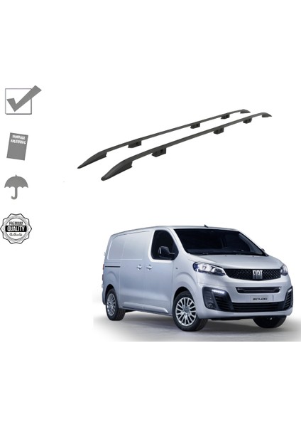 Scudo Van Kısa Şase Tavan Çıtası Siyah 2022 2023 2024 2025 2026 2027