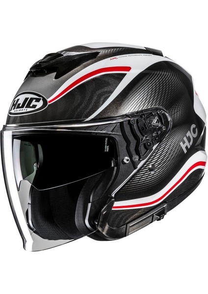 I31 Depe Mc1 Yarım Motosiklet Kaskı Siyah Beyaz Kırmızı