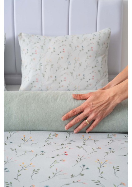 Clara Yeşil Çift Kişilik Nevresim Takımı Pamuklu indirimleri