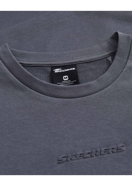 M Essential Crewneck Sweatshirt Erkek Gri Sweatshirt S2610015-3998 modelleri