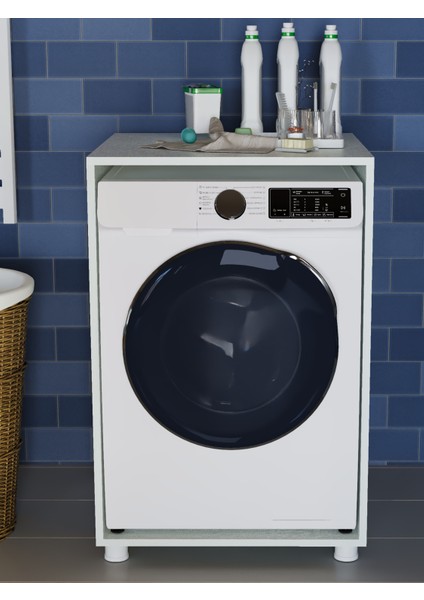 Crown Çamaşır Makine Dolabı Beyaz