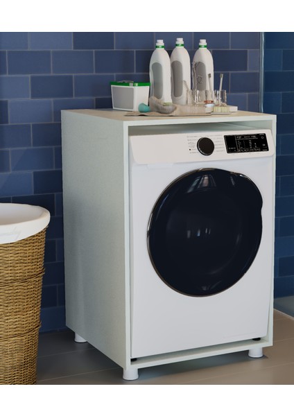 Crown Çamaşır Makine Dolabı Beyaz fiyatları