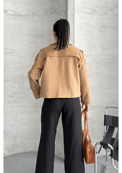 Kaşe Kumaş Bomber Mont - Açık Kahve indirimleri