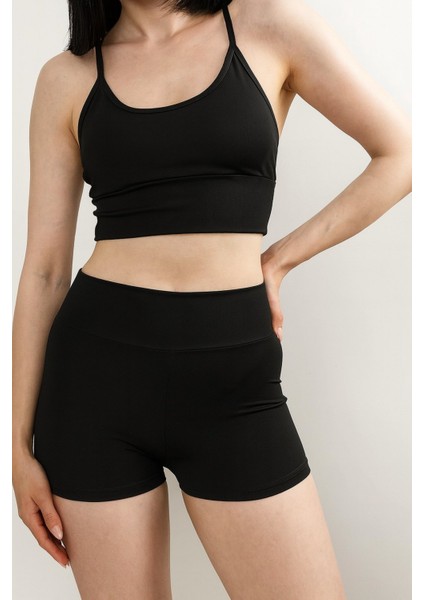 Kadın Polyester Likralı Mini Şort