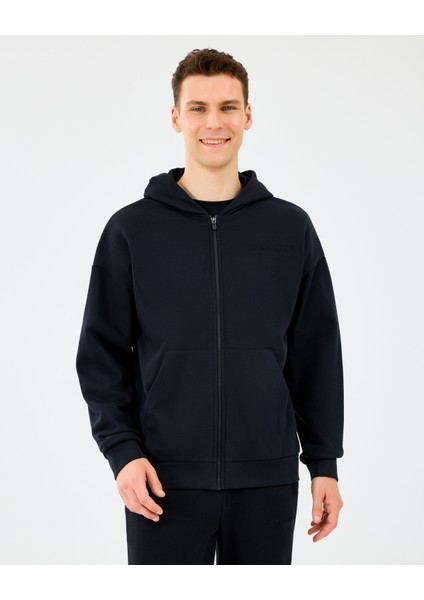 M Essential Full Zip Hoodie Sweatshirt Erkek Siyah Sweatshirt S2610014-3817