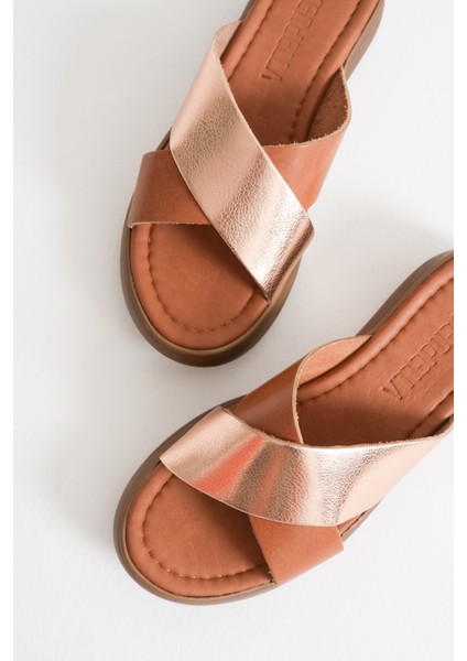 Fayn Gunluk Taba Hakiki Deri Terlik modelleri