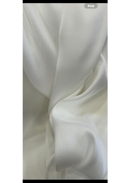 Twill Örgü Saten Kumaş Ekru