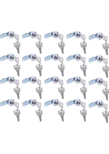 Dolaplar Dolap Posta Kutusu Çekmeceler Dolaplar + Anahtarlar Için 20X Faydalı Kam Kilitleri (Yurt Dışından)