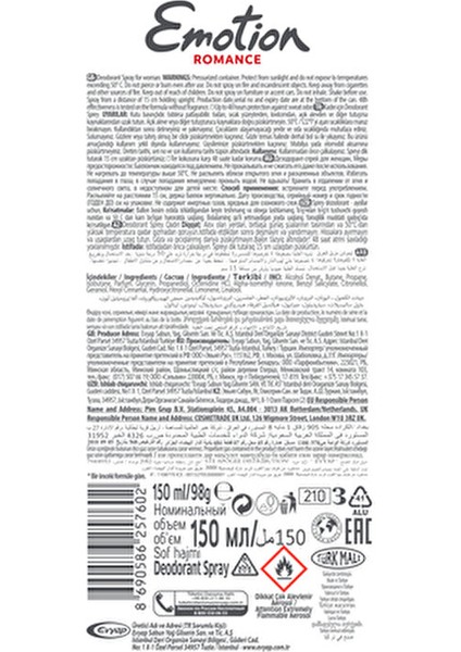 Ocean Fresh Kadın Deodorant Ferah Okyanus Kokusu 4×150 ml Pudrasız Koruma