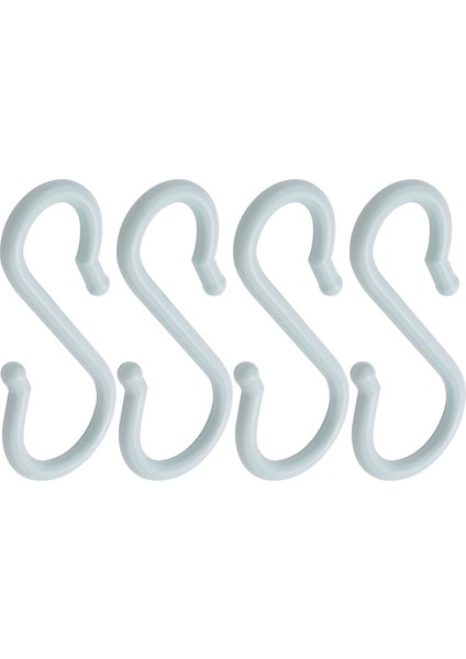 Maya Mavi Plastik Yumruk Fincan Kase S Şekilli Kancalar 4 Adet (Yurt Dışından)