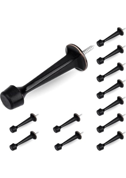 12PCS Ağır Hizmet Tipi Katı Kapılı Kauçuk Uçlarla Durur Çinko Kalıp Dökme Çinko Alaşım Kapısı Duvarlar ve Kapılar Için Dururlar - Siyah Kırmızı (Yurt Dışından)