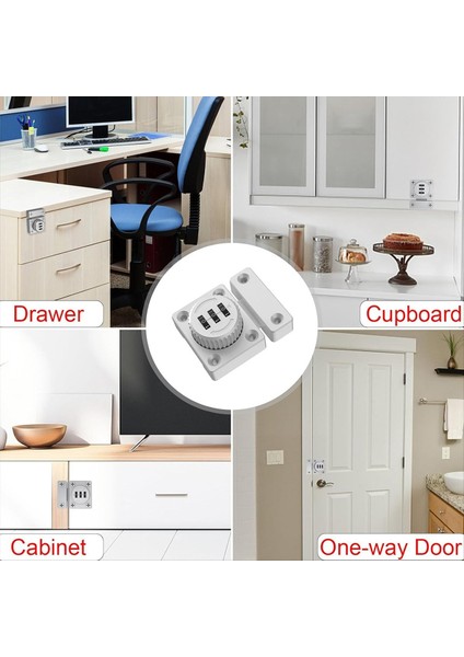 Dolap Kapısı Mandal Anahtarsız Kombinasyon Kilit Dolabı Mekanik 3 Haneli Passcode Dolap Kilit Mutfak Dolabı Gümüş (Yurt Dışından) modelleri