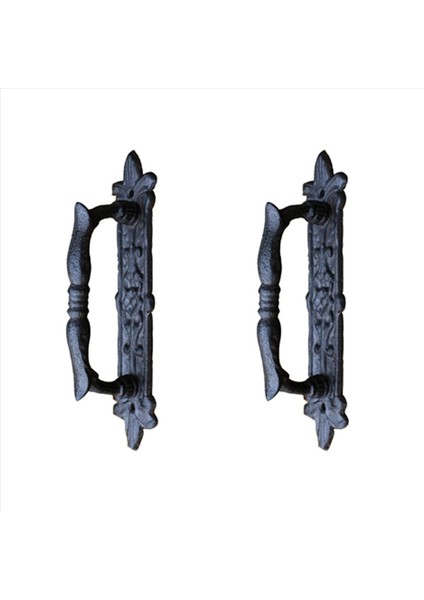 2x Avrupa Retro Dökme Demir Zanaat Kapı Kolları Bahçe/avlu Kapı Kolu Ev Kapısı Için Dekorasyon (Yurt Dışından)